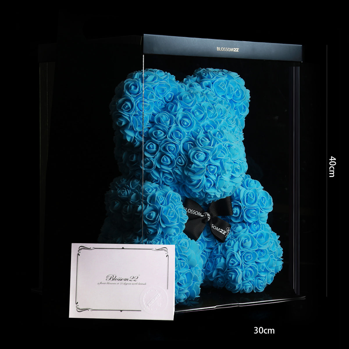 天藍色玫瑰熊｜Sky Blue Rose Bear Other Products Blossom22hk