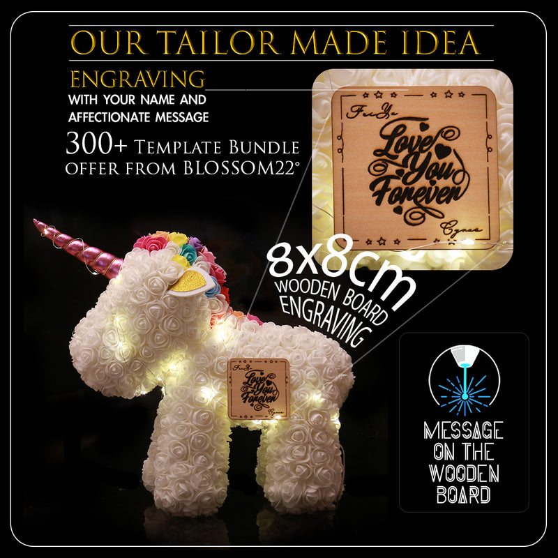 Rose Unicorn (玫瑰獨角獸) - White (白) Other Products Blossom22hk