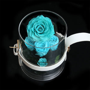 Secret Garden Preserved Flower PVC Box - Tiffany Blue｜秘密花園保鮮花盒 - 蒂芬妮  Blossom22hk