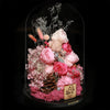 特大版粉色摩絲熊保鮮花瓶｜Pink Moss Bear Preserved Flower Bell Jar (XXL)  Blossom22hk